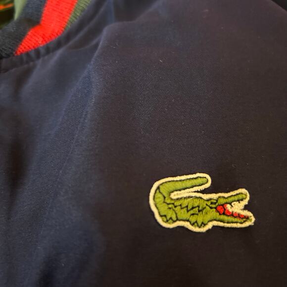 Lacoste Bomber Jacket Mens Size 4 (Medium) Sporty Classic Streetwear Preppy Logo - Picture 6 of 7